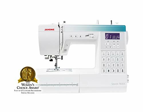 Janome 780DC sewing machine with award badge