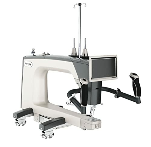 Modern sewing machine with digital display and ergonomic design