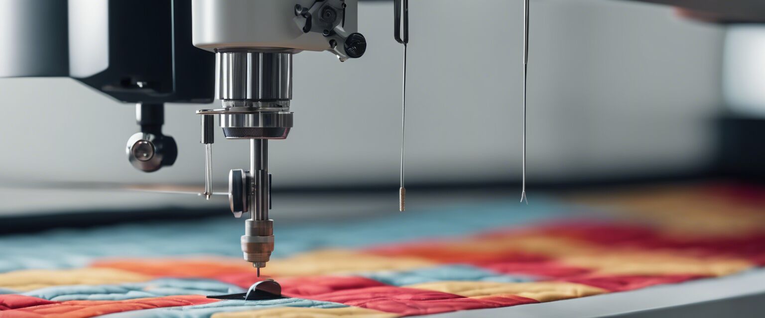 Adjusting thread tension on a long arm quilting machine